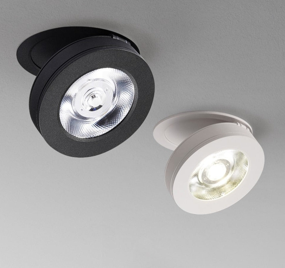 360 Degree Adjustable Dimmable led downlight lamp 3w 5w 7W 12w cob led spot 220V / 110V ceiling recessed downlights lighting