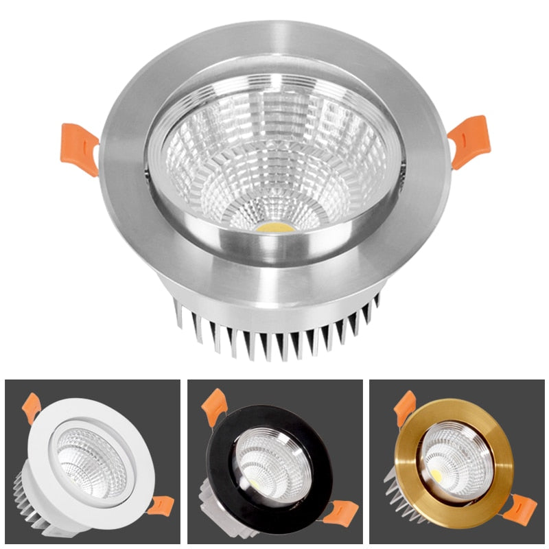 3W 5W 7w 9W 12w 15W 18W Round Dimmable Light Epistar LED Ceiling Lamp Recessed Spot Light Aluminum Recessed Downlights