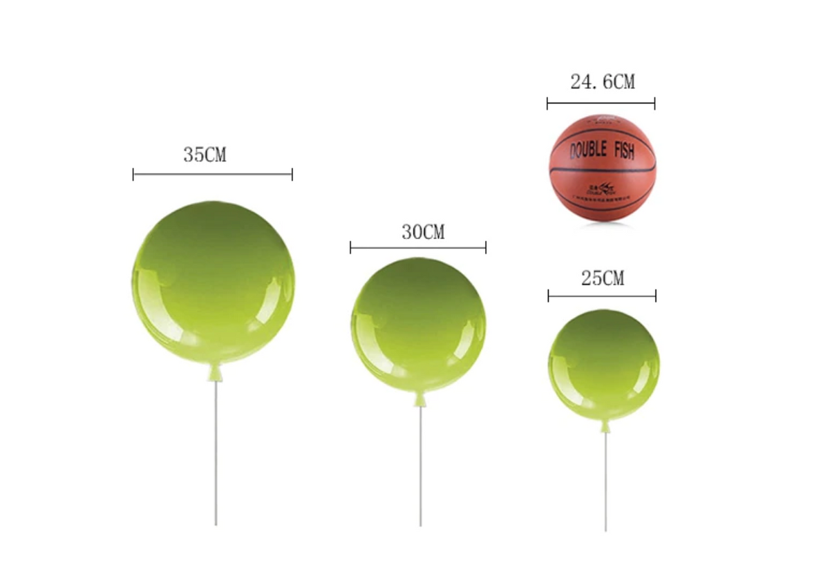 Modern Acrylic Balloon Ceiling Light Fixture - 6 Colors Available