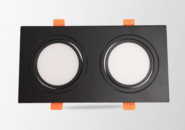 6 Types Double Square Dimmable Ceiling Recessed LED Downlight Ceiling Lamp 18W 24W 30W AC85-220V LED COB Spot Light Indoor Light