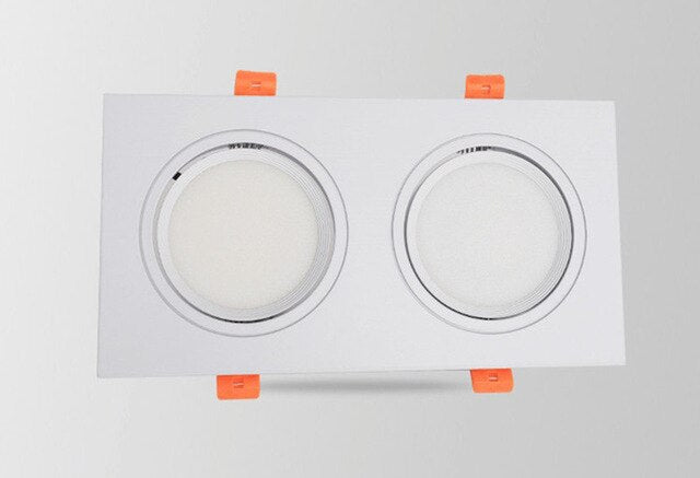 6 Types Double Square Dimmable Ceiling Recessed LED Downlight Ceiling Lamp 18W 24W 30W AC85-220V LED COB Spot Light Indoor Light