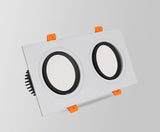 6 Types Double Square Dimmable Ceiling Recessed LED Downlight Ceiling Lamp 18W 24W 30W AC85-220V LED COB Spot Light Indoor Light