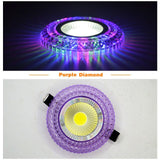 6pcs LED Downlight Round 3W 5W 7W 9W colorful LED Lamp phantom Color Panel Light RGB white Ceiling Recessed Acrylic AC 110V 220V
