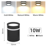 6pcs/lot Spot Led Downlights 220V 5/10/15/25W Surface Mounted Down light Round Led Ceiling Lamp For Kitchen Spotlight led light