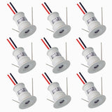 9pcs Mini LED Downlights 1W Dimmable Spotlight DC12V Jewelry Display Ceiling Recessed Cabinet Spot Light IP65 Staircase Light