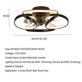 110V 220V Led Ceiling Fans Chandelier Bedroom Living Room Nordic Macaron Invisible Fan Light APP Remote Control Ceiling Fans