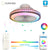 60W LED Ceiling Fan with Light RGB Modern Chandelier Lamp Dimmable with Bluetooth Speaker APP Remote Control for Living Room
