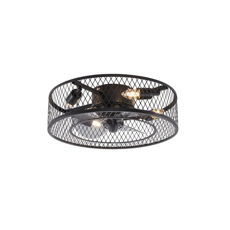 Black Industrial Ceiling Fan Lamp Chandeliers 220v 110v Remote Control Lamps Living Room Bedroom Fans Light Loft Free Delivery