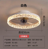 Nordic Crystal Led Lamp With Ceiling Fan 6 Speeds Bedroom  DC Ceiling Fan With Remote Control Ceiling Fans With Light Fixture