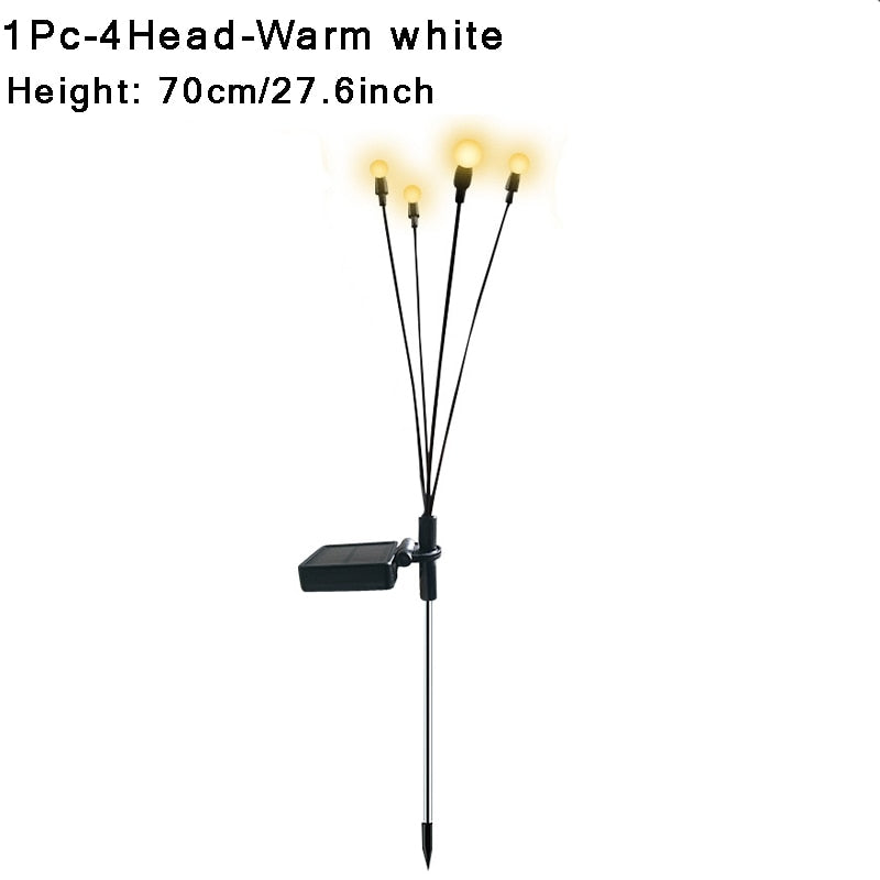 Solar LED Light Outdoor Garden Lights Firework Firefly Swaying Light Landscape Lighting for Yard Pathway Lawn Garden Decoration