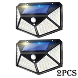 Solar Lights Outdoor 100 LED Solar Sensor Motion Light 3 Modes Outdoor Solar Wireless Lamp IP65 Waterproof Wall Lights