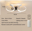 110V 220V Led Ceiling Fans Chandelier Bedroom Living Room Nordic Macaron Invisible Fan Light APP Remote Control Ceiling Fans