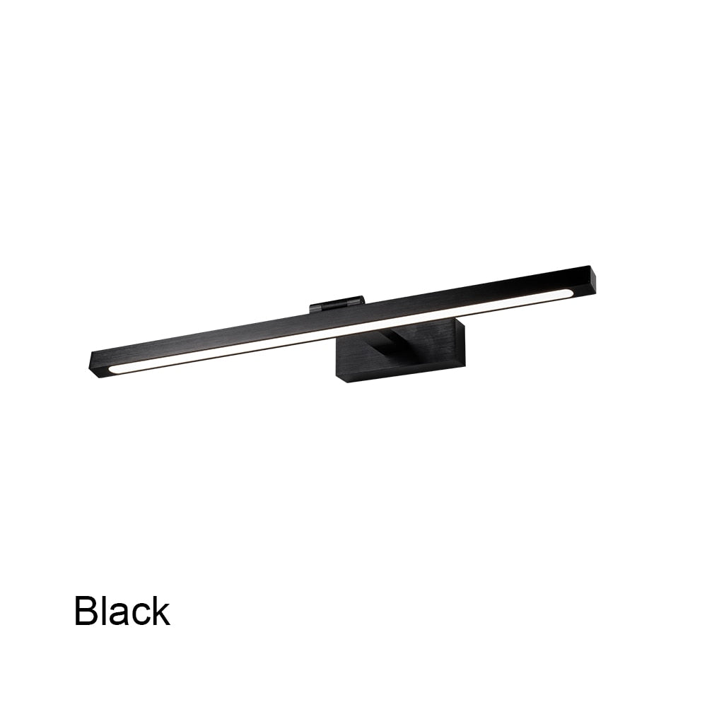 LED Bathroom Light 80cm 100cm Interior Wall Light Fixtures Modern Interior Wall Light Black White Gold Silver Wall Lamp Inside