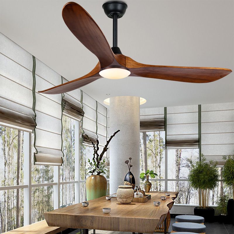 60 ,70 ,88 Inch Large Ceiling Fan Only Remote Control DC Motor Reverse Wood Blades Fans Lighting High Quantity Design Wooden Fans