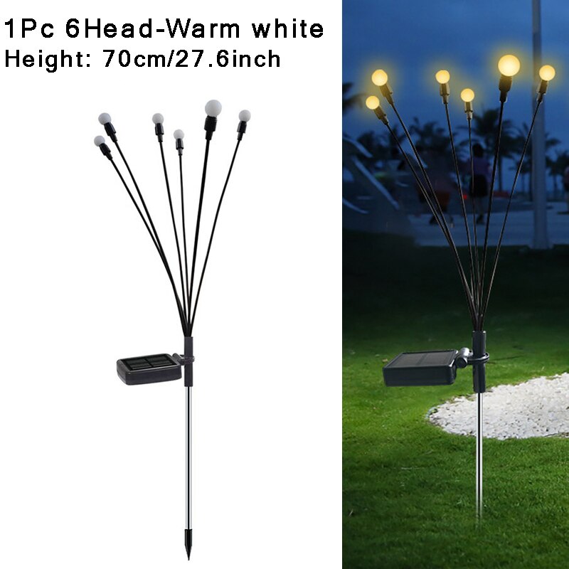 Solar LED Light Outdoor Garden Lights Firework Firefly Swaying Light Landscape Lighting for Yard Pathway Lawn Garden Decoration