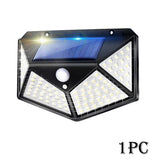 Solar Lights Outdoor 100 LED Solar Sensor Motion Light 3 Modes Outdoor Solar Wireless Lamp IP65 Waterproof Wall Lights
