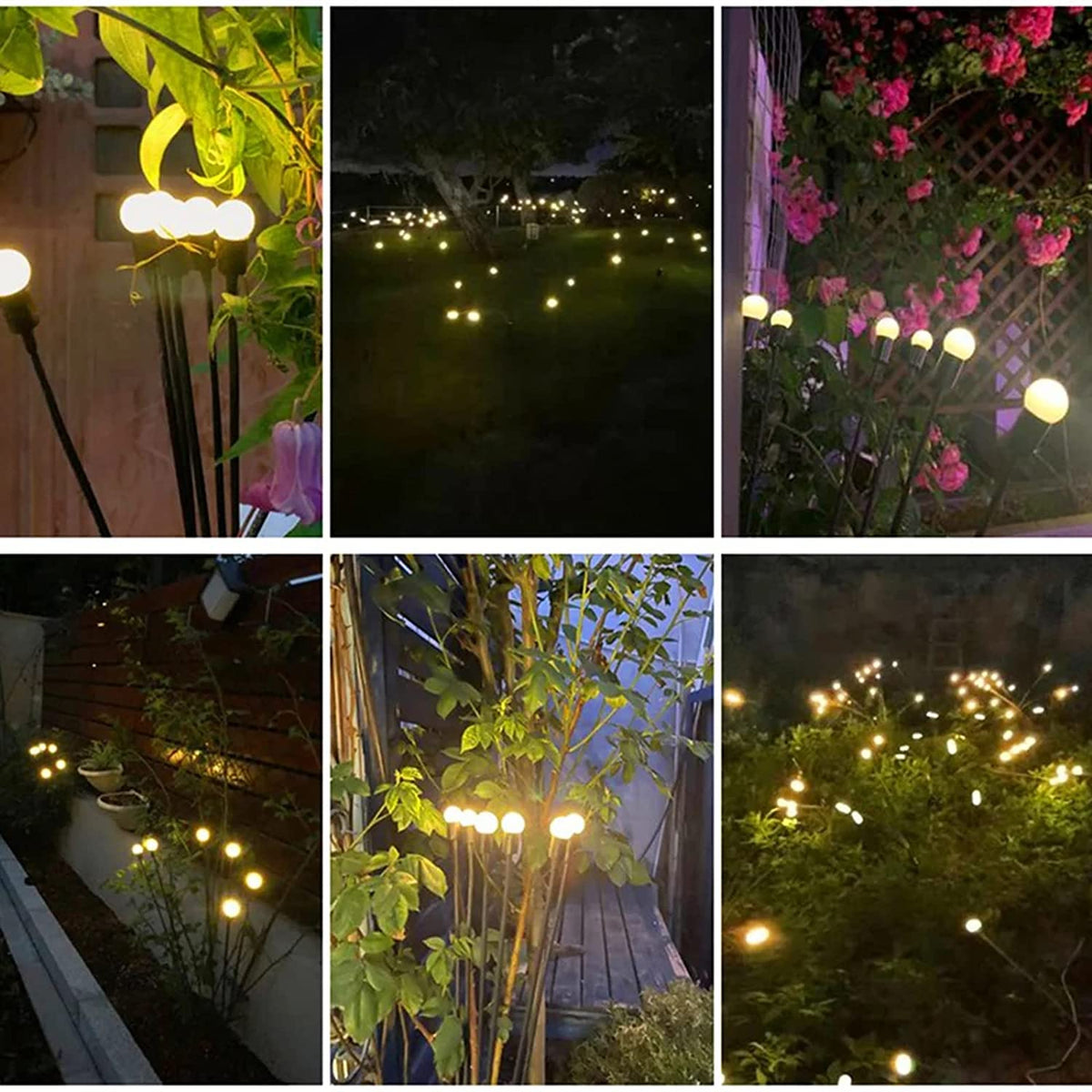 Solar LED Light Outdoor Garden Lights Firework Firefly Swaying Light Landscape Lighting for Yard Pathway Lawn Garden Decoration