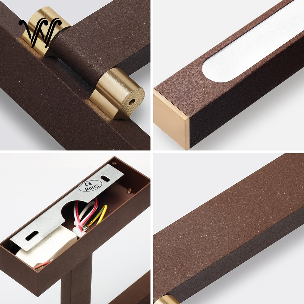 LED Bathroom Light 80cm 100cm Interior Wall Light Fixtures Modern Interior Wall Light Black White Gold Silver Wall Lamp Inside