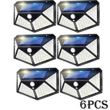 Solar Lights Outdoor 100 LED Solar Sensor Motion Light 3 Modes Outdoor Solar Wireless Lamp IP65 Waterproof Wall Lights