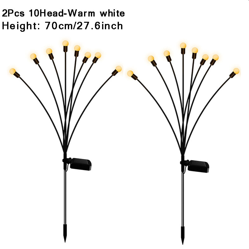 Solar LED Light Outdoor Garden Lights Firework Firefly Swaying Light Landscape Lighting for Yard Pathway Lawn Garden Decoration