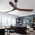 Ceiling fan industrial vintage wooden ventilator with light 60 inch Remote control decorative blower wood retro fans