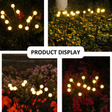 Solar Outdoor Light LED firefly lamp Garden Decoration Waterproof Garden Home Lawn Fireworks Light floor New Year Christmas