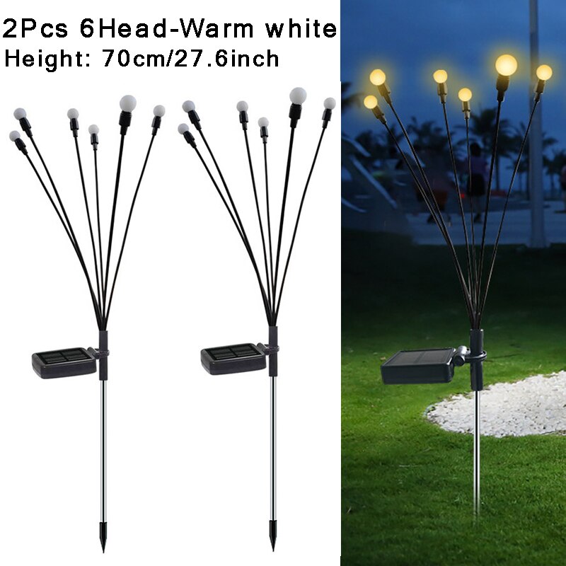 Solar LED Light Outdoor Garden Lights Firework Firefly Swaying Light Landscape Lighting for Yard Pathway Lawn Garden Decoration