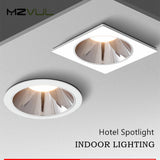 Aluminum Led Downlight Recessed in Anti-glare Spot Led Indoor Ceiling Lamp 7W 12W 15W Dimmable Lighting For Hotel Bedroom Foyer