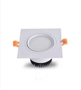 Angle Adjustable LED COB Square Downlight 7W 9W 12W 15W 18W 24W Dimmable 110V 220V Spotlight White Indoor Ceiling Lamp 4000K