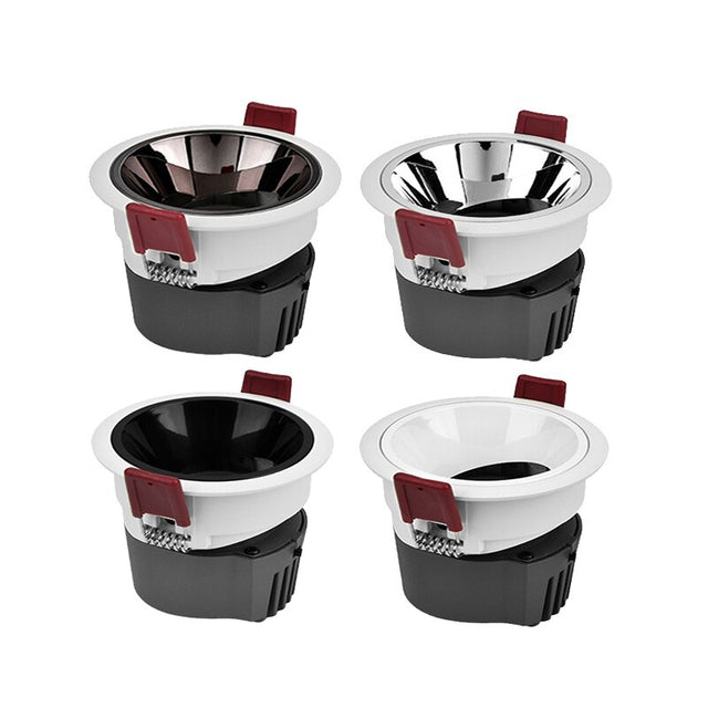 Anti-Glare LED Ceiling Spot Light Angle Adjustable Embedded Downlight Dimmable 7W 9W12W 15W18W24W for Hotel Pic Background Aisle