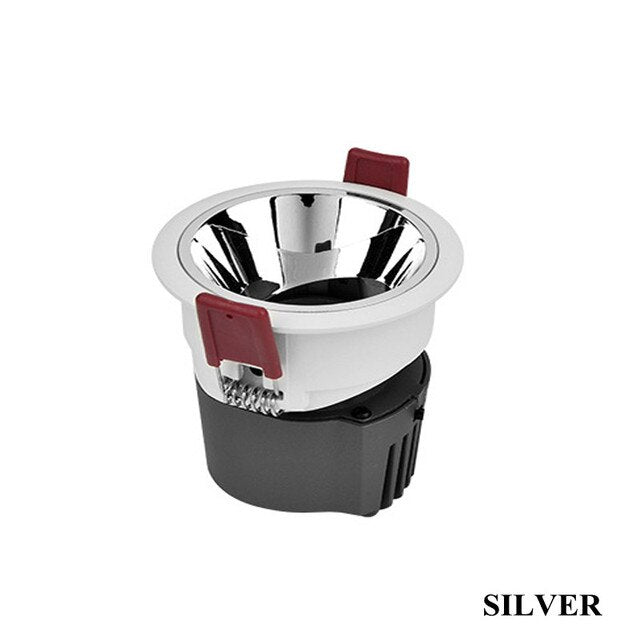 Anti-Glare LED Ceiling Spot Light Angle Adjustable Embedded Downlight Dimmable 7W 9W12W 15W18W24W for Hotel Pic Background Aisle