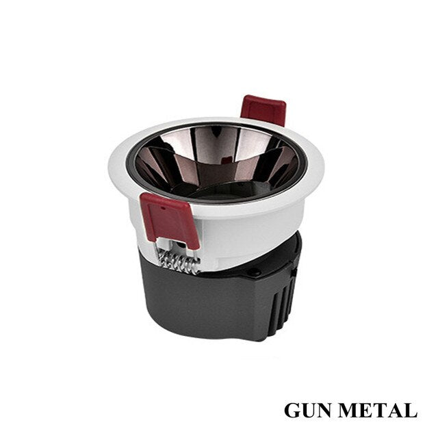 Anti-Glare LED Ceiling Spot Light Angle Adjustable Embedded Downlight Dimmable 7W 9W12W 15W18W24W for Hotel Pic Background Aisle