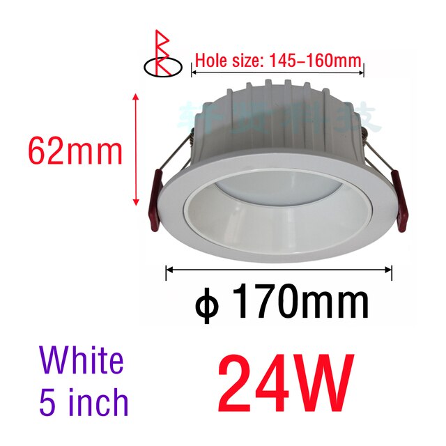 Anti-glare LED Downlight Recessed LED Ceiling Light   Black/White Dimmable Bedroom Kitchen Tri-color Light LED Spotlight