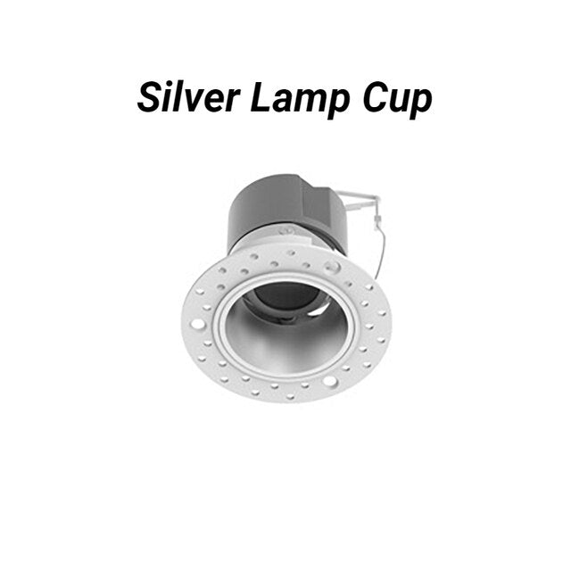 Borderless Anti-Glare LED Downlight 5W 7W 10W 12W 15W 20W Hotel &amp;Villa Lighting Dimmable Spotlight Adjustable Angle Ceiling Lamp