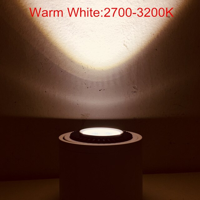 COB LED Recessed Downlights 12V 24V 5W 7W 9W 15W Surface Mounted LED Ceiling Lamps Spot Light 360 Degree Rotation LED Downlight