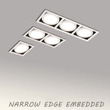 Ceiling Downlight Nordic Design Ceiling Spot Light Bedroom AC110V 220V 10W 20W Recessed Spotlights Square Warm White For Bedroom