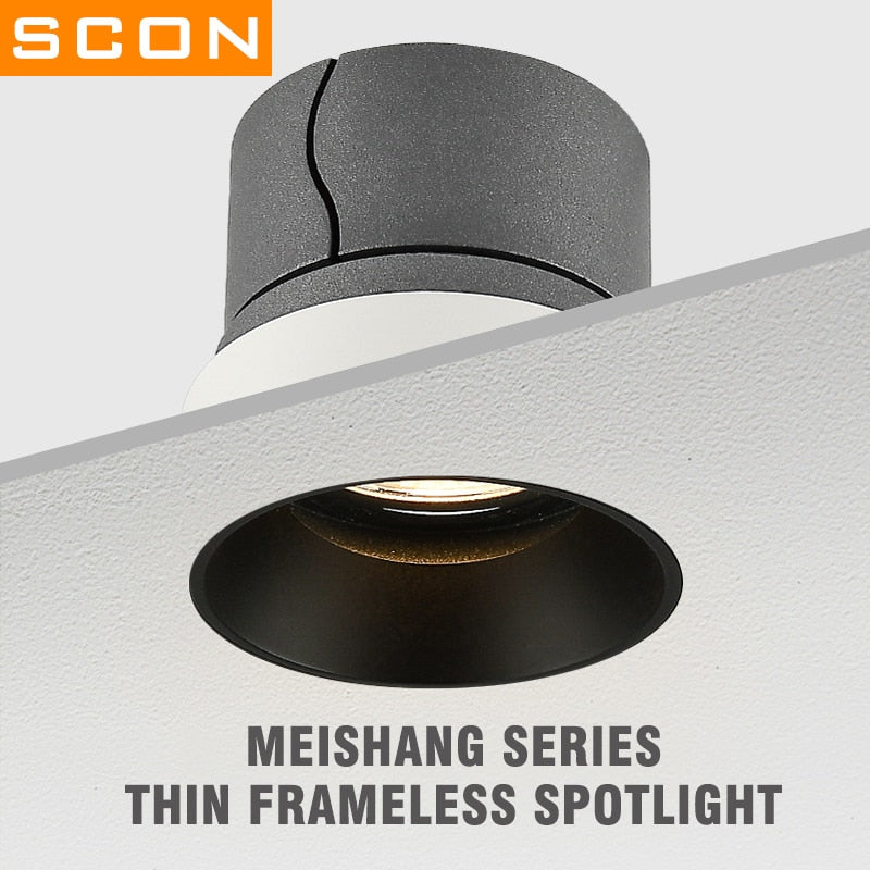 Ceiling lamp Borderless Led Downlight 7W Living Room Background Wall Downlight Chip Cob Spotlight Indoor Embedded Downlight