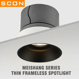 Ceiling lamp Borderless Led Downlight 7W Living Room Background Wall Downlight Chip Cob Spotlight Indoor Embedded Downlight