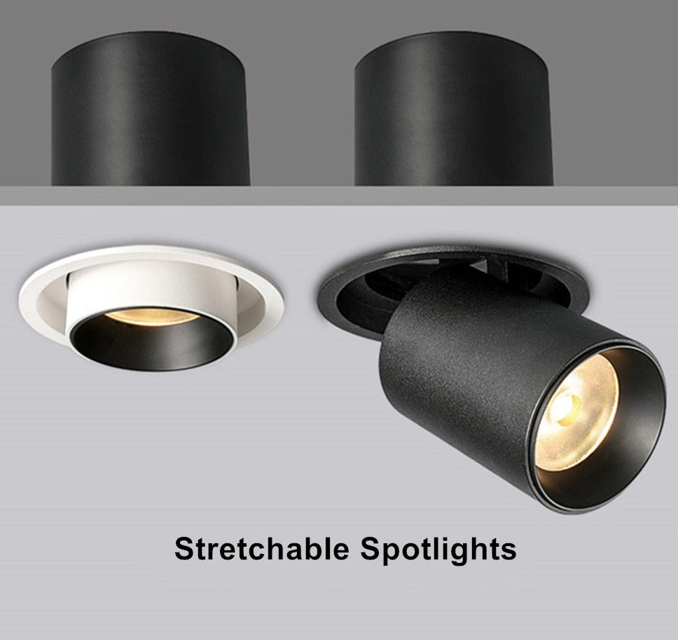 Stretchable Led 2020 Angle Adjust Stretchable LED COB Recessed Downlight 7W 10W 12W Ro ...