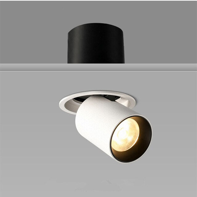 2020 Angle Adjust Stretchable LED COB Recessed Downlight 7W 10W 12W Round LED Ceiling Spot Light Kitchen Living room Indoor