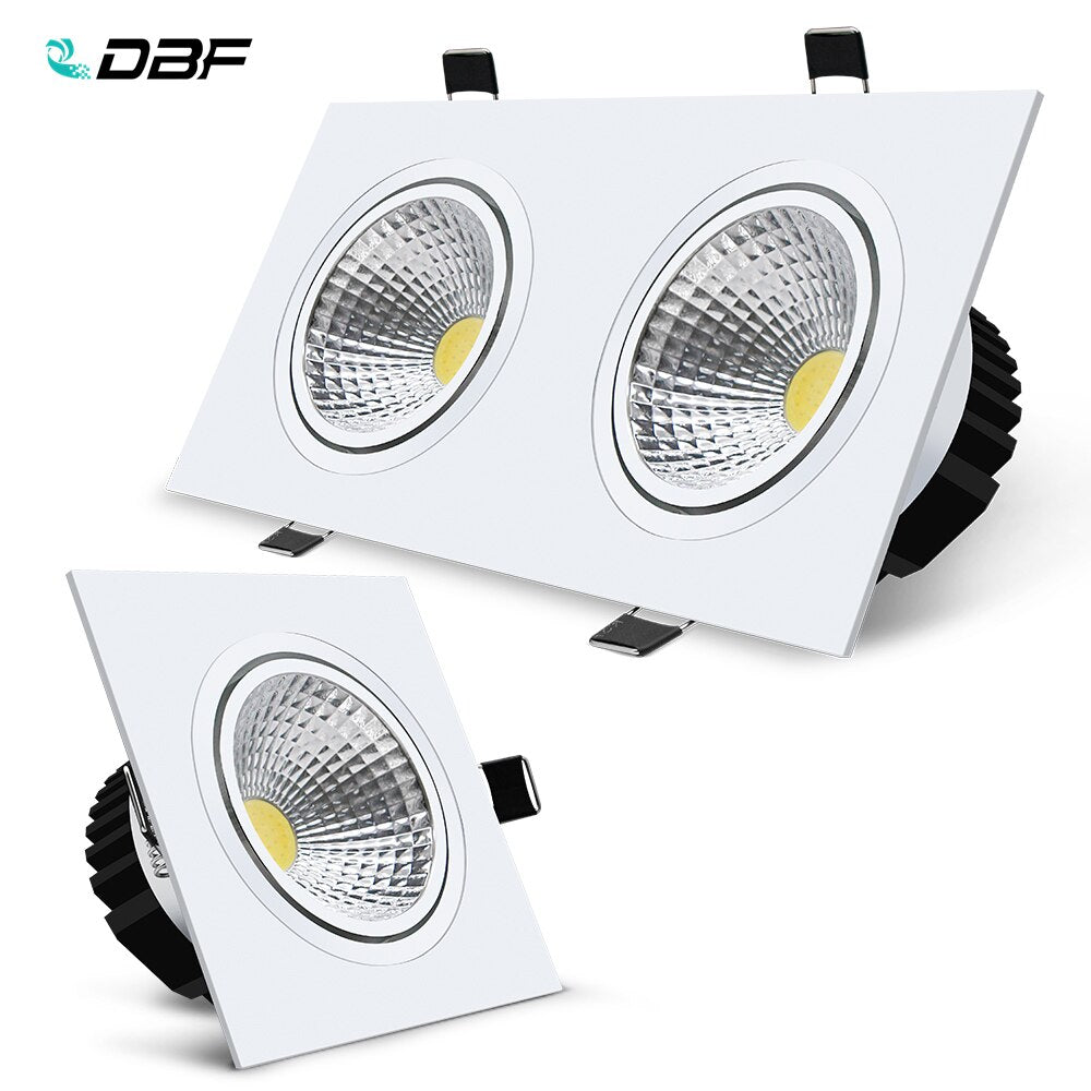 Square Recessed LED Dimmable Downlight 7W 9W 12W 15W 14W 18W 24W30W LED Spot Light LED Decoration Ceiling Lamp AC 110V/220V