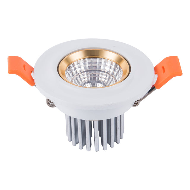 Decorate living room led down light with sliver and white housing led downlight 5w 7w indoor lighting