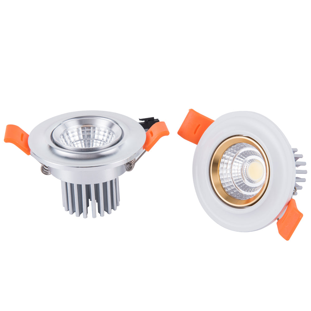 Decorate living room led down light with sliver and white housing led downlight 5w 7w indoor lighting