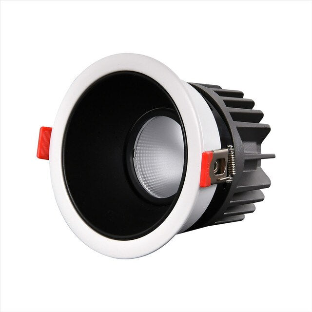 Deep Hidden Anti-Glare LED Spotlight COB 18W 24W Dimmable 110V 220V Downlight 5W 7W 9W 12W 15W Ceiling Lamp For Wall Spot Light