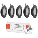 Dim 3W 5W 7W RGBW 12V LED Ceiling Spotlight IP65 Sauna Kitchen Garden Light Spot Bulb Wall Deck Downlight Lamp + Remote Driver