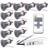 Dimmable 1W 12V Led Spotlight + Mini Transformer + Remote Bulb Outdoor IP65 Sauna Interior Downlight Bathroom Stair Lamp RGB