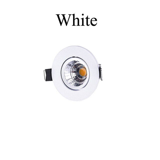 Dimmable 1W 3W 5W Mini Round 3W High Power LED Recessed Ceiling Down Light Lamps LED Downlights for Living Room Cabinet Bedroom