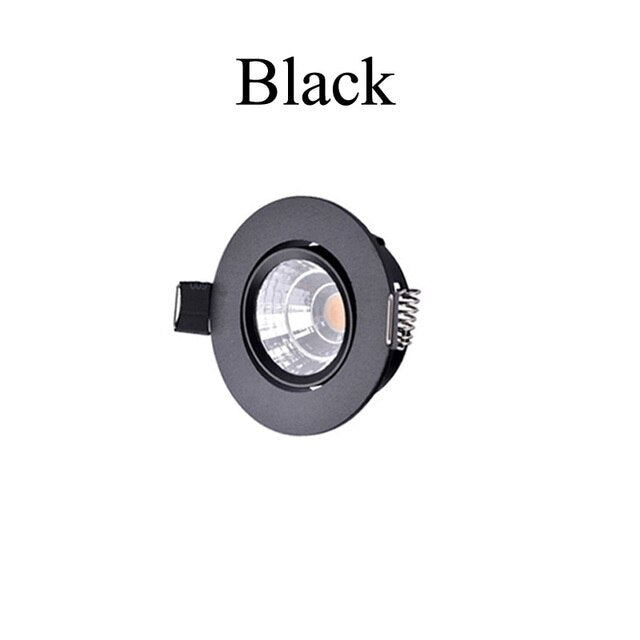 Dimmable 1W 3W 5W Mini Round 3W High Power LED Recessed Ceiling Down Light Lamps LED Downlights for Living Room Cabinet Bedroom