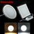 Dimmable 6W 9W 12W 18W LED Panel Downlight Glass Recessed Ceiling Spot Light SMD5630 Warm Cold White Led Panels AC85-265V