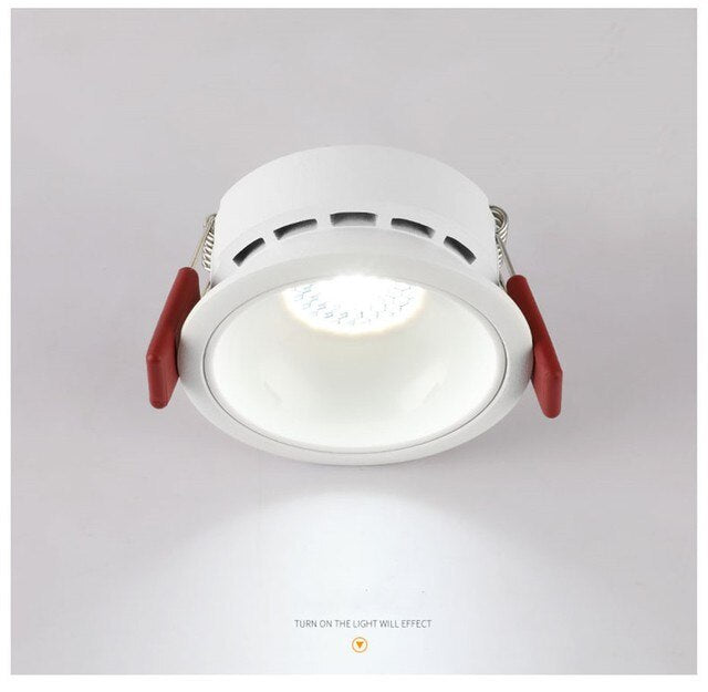 Dimmable AC110V-220V led Ceiling downlight 7W 12W 18W NO Glare LED Recessed Ceiling lamp Spot light For home illumination
